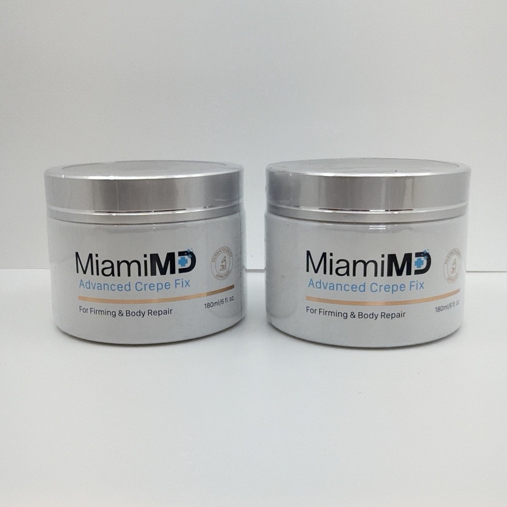 2 PACK 6oz MiamiMD (Miami MD) NEW ADVANCED CREPE FIX For Firming & Body Repair